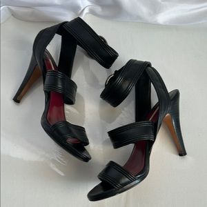 Black Strappy High Heel Sandals